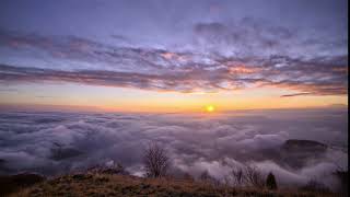 Sunset Above the Clouds Sky Timelapse Nature HD Scene Video Background Loop [upl. by Emirej492]