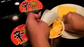 Ramen Review  Cheesy Cup Noodles  芝士杯麵 [upl. by Enelrak]