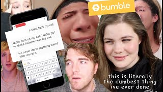 sending youtubers apologies to people on bumble [upl. by Berners]