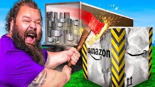 Worlds STRONGEST Man VS UNBREAKABLE Amazon Items [upl. by Cod]