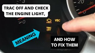 Trac Off Light and Check Engine Light On CheckTrac off Meaning ampHow to fix [upl. by Myrwyn655]