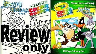 Full Coloring Book Review  The Looney Tunes Show  Crayola Color Wonder For Kids [upl. by Hardman]