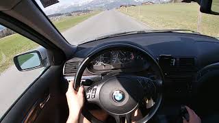 BMW 318d e46 POV test drive by seen through cars [upl. by Terle]