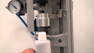 Pneumatischer Deckelverschrauber Pneumatic Bottle Capping Machine [upl. by Hauhsoj]