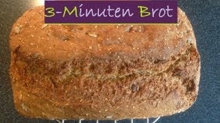 Rezept  3 MINUTEN BROT  Lecker Kinderleicht und blitzschnell [upl. by Ecinaj]