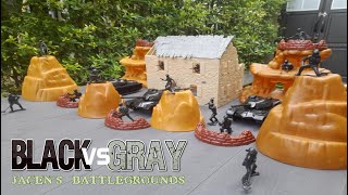 Black vs Gray  Plastic Army Men Nerf Wars [upl. by Puklich]