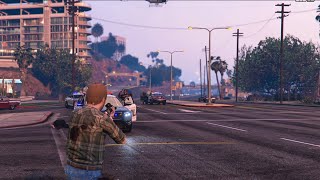 GTA 5 Lester Crest Five Star Police Chase [upl. by Dahc]