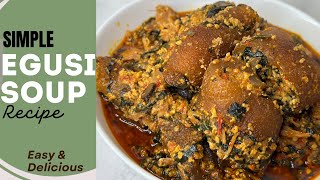 HOW TO COOK EGUSI SOUP  Stepbystep guide on making Egusi  Trying egusi for the first time [upl. by Lemieux231]