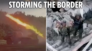 Inside Ukraines dramatic storm of Russias border as explosives and tanks destroy enemies [upl. by Ttevi436]