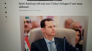 Syria Assads To meet with Turkeys Erdogan [upl. by Adniroc33]