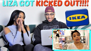 Liza Koshy quotI GOT KICKED OUT IKEA WITH LIZAquot REACTION [upl. by Igic743]