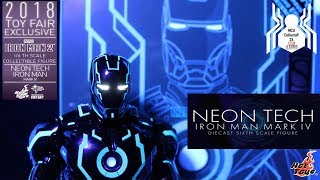 Hot Toys NEON TECH IRON MAN Mark IV MMS485 D24 Sideshow Exclusive Review [upl. by Torruella905]