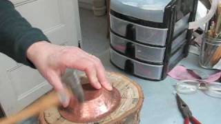 Raise Copper Vessel 4b  Making a rim [upl. by Nothgiel]