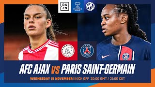 Ajax vs Paris SaintGermain  UEFA Women’s Champions League 202324 Matchday 1 Full Match [upl. by Akemit]