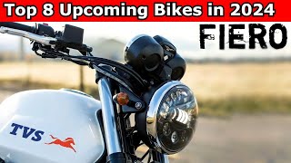 Top 8 Upcoming Bikes in 2024  All New Upcoming Bikes List  TVS  RE  Bajaj  Honda  Benelli [upl. by Pizor]