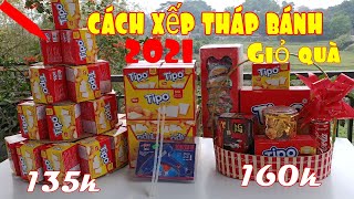 Cách làm THÁP BÁNH  GIỎ QUÀ TẾT cực đẹp giá rẻ của Quý tâm TN [upl. by Ramo]