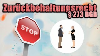 Zurückbehaltungsrecht § 273 BGB  Schuldrecht AT 31 [upl. by Tarra408]