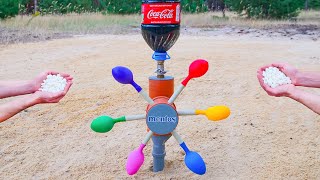 EXPERIMENT Coca Cola and Mentos vs Balloons [upl. by Morvin836]