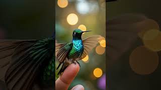 🌸 Mini Hummingbird on a Finger Nature’s Jewel 💎 [upl. by Raviv]