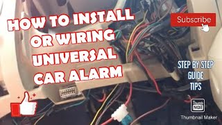 HOW TO INSTALL UNIVERSAL CAR ALARM [upl. by Genaro634]