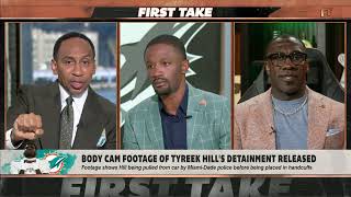 First Take reacts to release of body cam footage of Tyreek Hill’s detainment [upl. by Shaer407]