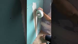 ✅ Joint Treatment in Drywall Paper Tape Method 🔵 shorts drywall [upl. by Lrub]