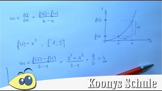 Mittlere Änderungsrate Erklärung und Beispiel  Sekante Sekantensteigung Abitur Mathe [upl. by Hanonew]