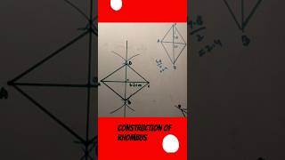 how to construct rhombus construction of rhombus draw a rhombus shortvedios youtubeserach [upl. by Liuqnoj]