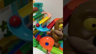 Satisfying Building Blocks Marble Run ASMR Surprise big tyrannosaurus dinosaur block coaster Short [upl. by Lrae]