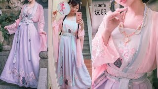 Gorgeous Chinese Clothing First Time Trying This Type of Hanfu Hanfu Unboxing [upl. by Juna]