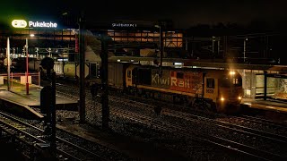 KiwiRail Freights Through The Newly Revamped Pukekohe Station  4K [upl. by Teteak]