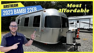 MOST Affordable 22’ Airstream Trailer  2023 Bambi 22FB [upl. by Atyekram]