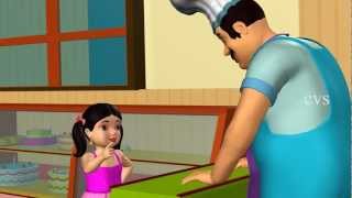 Pat a cake Pat a cake  3D Animation Nursery rhyme with lyrics for children [upl. by Aleyak]