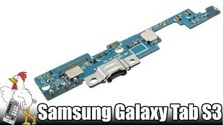 Guía del Samsung Galaxy Tab S3 Cambiar placa auxiliar con botón home y conector de carga [upl. by Nylhtak164]