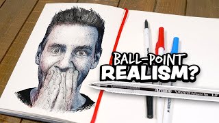 Can I Draw REALISM with Cheap BALLPOINT Pens [upl. by Sigmund596]