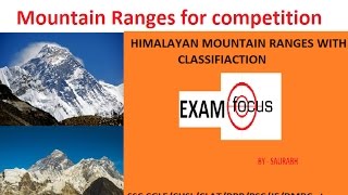 HIMALAYAN MOUNTAIN RANGES WITH CLASSIFICATION AND EXPLANATION [upl. by Uriiah787]