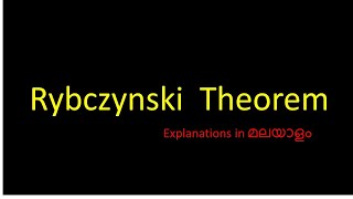 Rybczynski Theorem Malayalam [upl. by Athey]