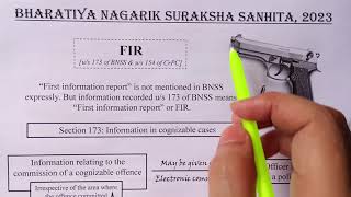 FIR UNDER BHARATIYA NAGARIK SURAKSHA SANHITA 2023  WHAT NEW CHANGES BROUGHT IN FIR  LAW EXPLORER [upl. by Derayne]