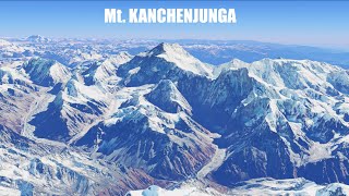 Mount Kanchenjunga aerial tour Mt Kanchenjunga Kanchenjunga Himal [upl. by Eneluqcaj]