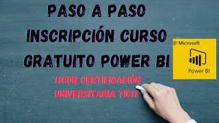 Paso a paso inscripción cursos gratuito Power BI  2024 [upl. by Attelrak]