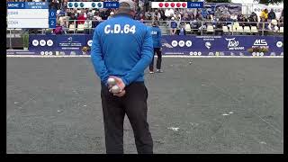 French Petanque Championship Double Mixed 2024 LOZERE 48 vs PYRENEES ATLANTIQUES 64 [upl. by Leahkim374]