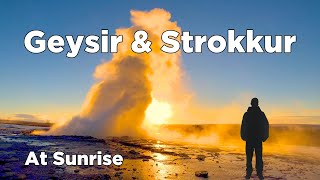 Visiting Geysir and Strokkur in Iceland Without Tourists [upl. by Leroy]