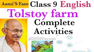 Class 9EnglishTolstoy farm full Activities [upl. by Arved773]