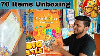 Rainbow Crackers Gift box Unboxing 70 Items Rainbow Dance 🎼 [upl. by Fital577]