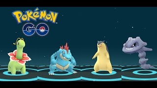 EVOLUTION POKÉMON GO GEN 2 Meganium Typhlosion Feraligatr amp Steelix [upl. by Nallad141]