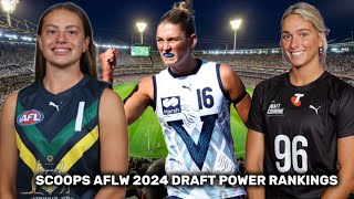 SCOOPS AFLW 2024 DRAFT POWER RANKINGS TOP 50 PLAYERS IN THE MIX  2025 DRAFT stars to watch aflw [upl. by Caughey]