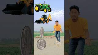 Coin to tractor jcb roller 🛼 amp bulldozer  funny vfx magic shorts trending [upl. by Sparkie]