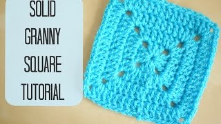 CROCHET How to crochet a solid granny square for beginners  Bella Coco [upl. by Ablem]