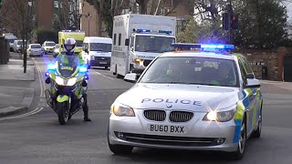 Metropolitan Police Escorting a British Ebola Patient to hospital [upl. by Marcelo676]