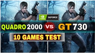 GeForce GT 730 vs Nvidia Quadro 2000  10 Games Test  Which Is Powerful [upl. by Adnamra]